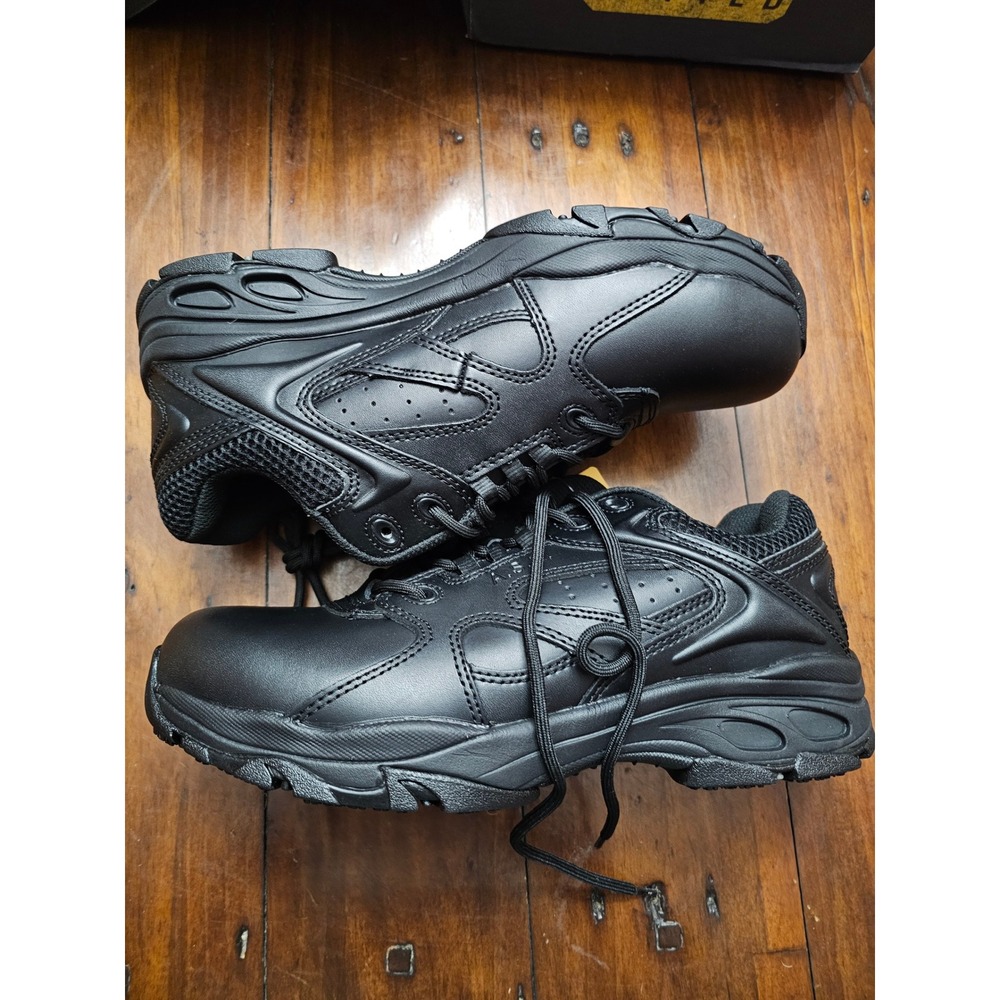 Thorogood Black Leather Work Boots Safety Toe Lace Up Men's Shoes Size 9 Wide